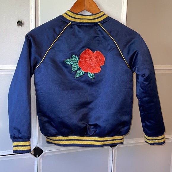 Disney Princess Belle Navy Blue Bomber Jacket - Picture 3 of 10